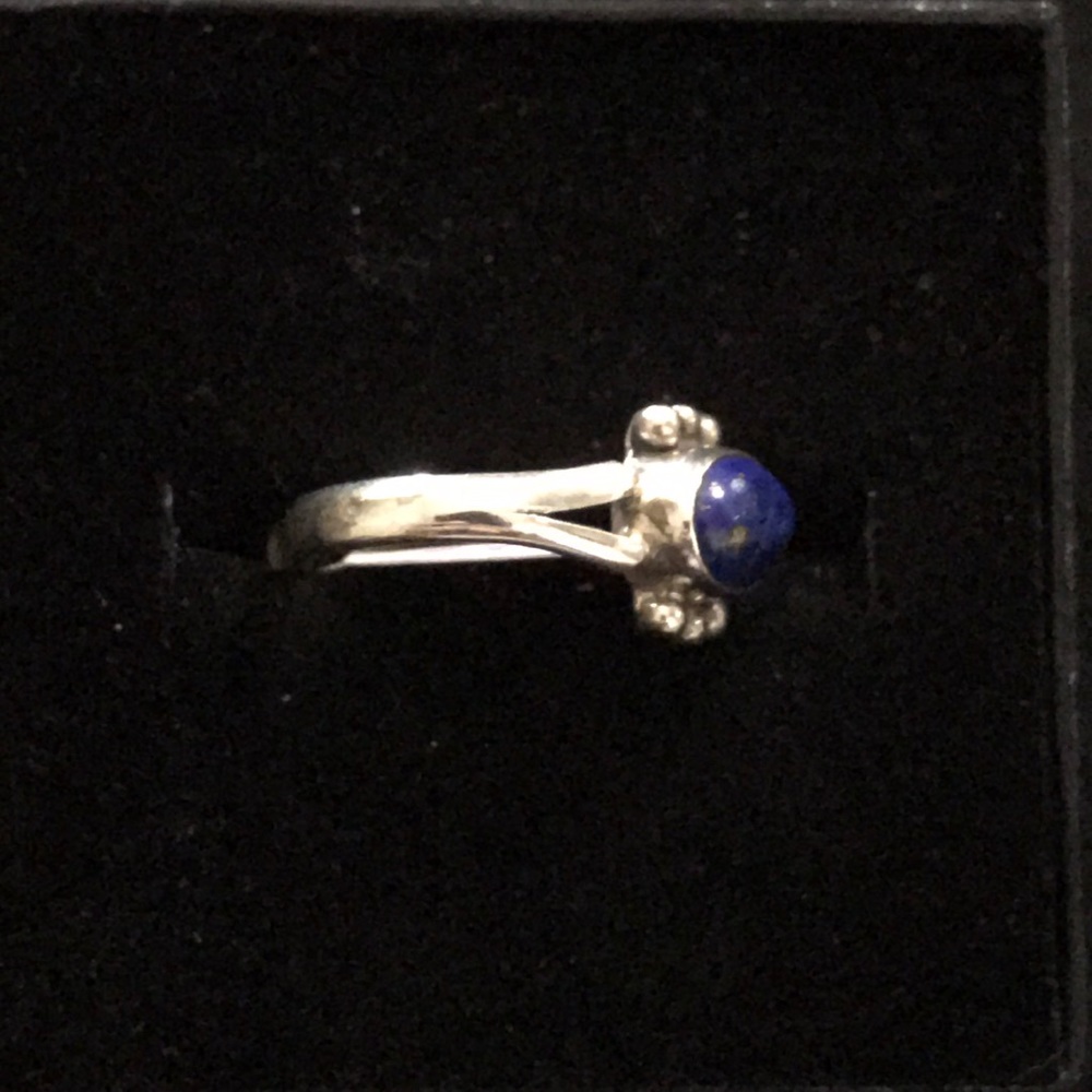 Vintage Blue Lapis 925 Sterling Silver Ring - Picture 2 of 8